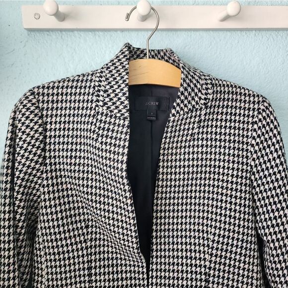 J crew wool blend plaid hook front closure blazer - Picture 5 of 11